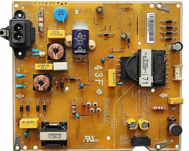 AX67264001 (1.5) , EAY64530001 , LGP43DJ-17F1 , LG 43LJ594V , POWER BOARD HC430DUN-SLTL1-211X , BESLEME KARTI